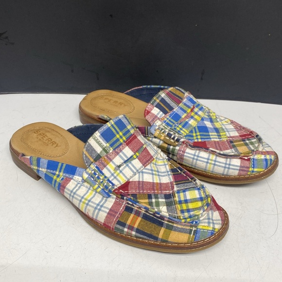 Sperry Seaport Madras Mule Shoes Size 8.5 - Picture 8 of 17